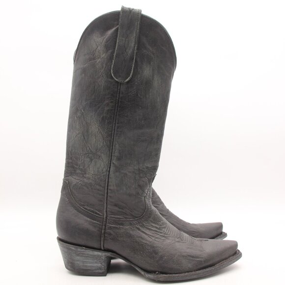 Idyllwind Western Cowgirl Boot Women's Size 7.5 B Black Distressed Leather - Picture 1 of 10